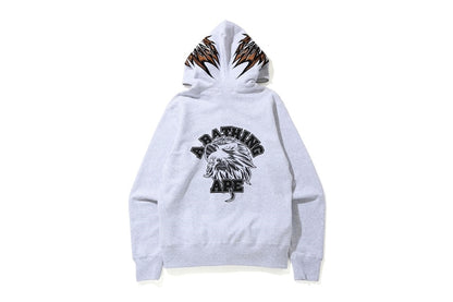 BAPE Eagle Full Zip Hoodie Grey