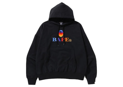 BAPE Embroidery Loose Fit Pullover Hoodie Black