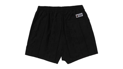 BAPE Embroidery Relaxed Fit Shorts Black