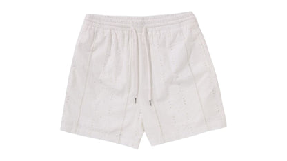 BAPE Embroidery Relaxed Fit Shorts Ivory