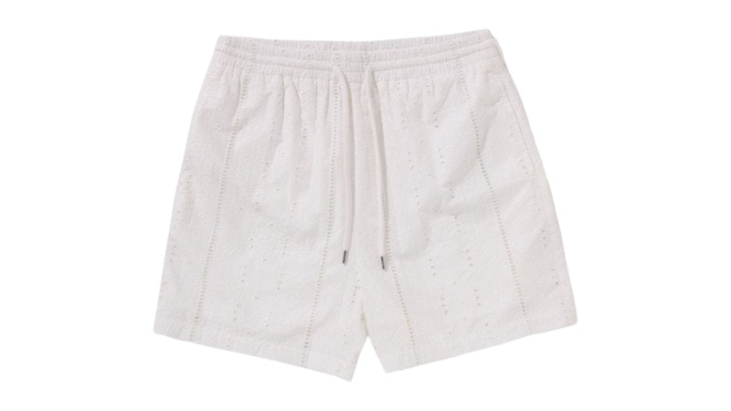 BAPE Embroidery Relaxed Fit Shorts Ivory