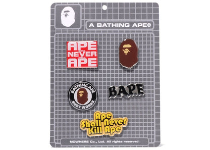 BAPE Embroidery Shaggy Knit Cardigan Beige