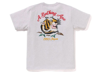 BAPE Embroidery Style Souvenir Logo Tee Grey