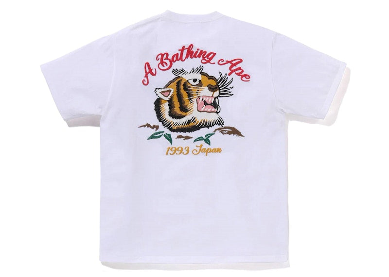 BAPE Embroidery Style Souvenir Logo Tee White