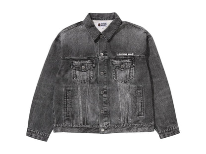 BAPE Fake Print Denim Jacket Black