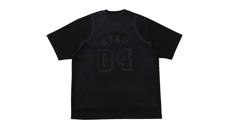 BAPE Fake Print Relaxed Fit Tee Black