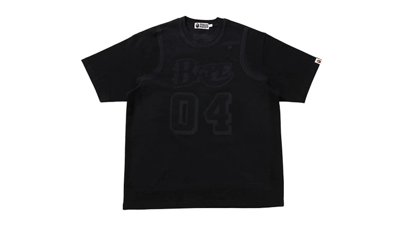 BAPE Fake Print Relaxed Fit Tee Black