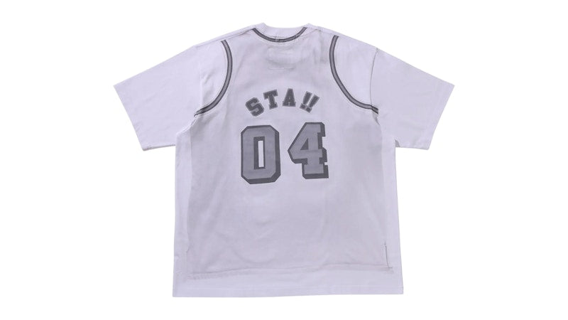 BAPE Fake Print Relaxed Fit Tee White