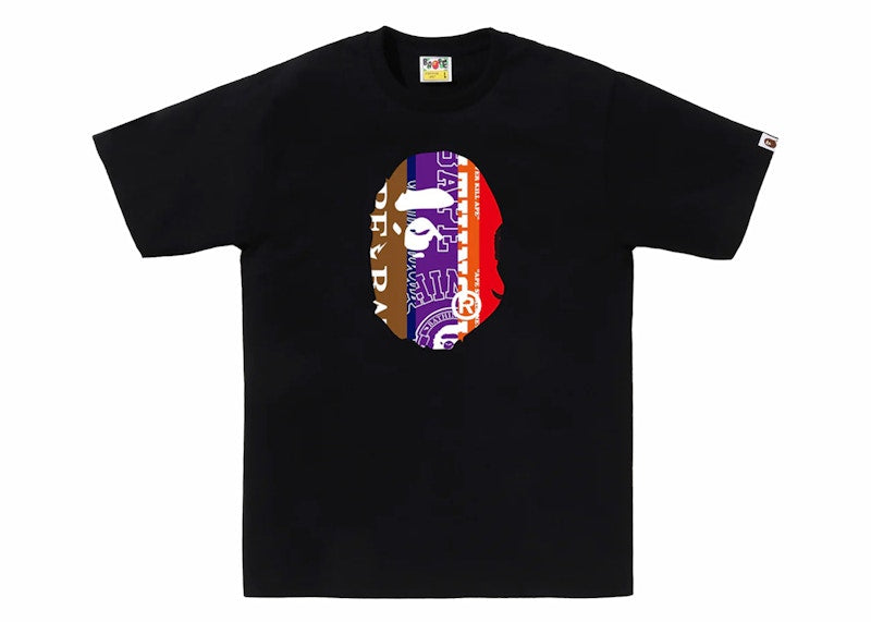 BAPE Fans Scarf Ape Head Tee Black