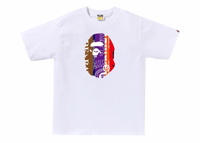 BAPE Fans Scarf Ape Head Tee White