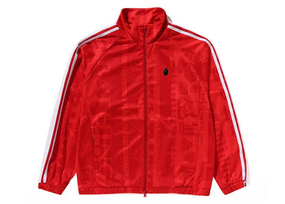 BAPE Fans Scarf Track Jacket Red