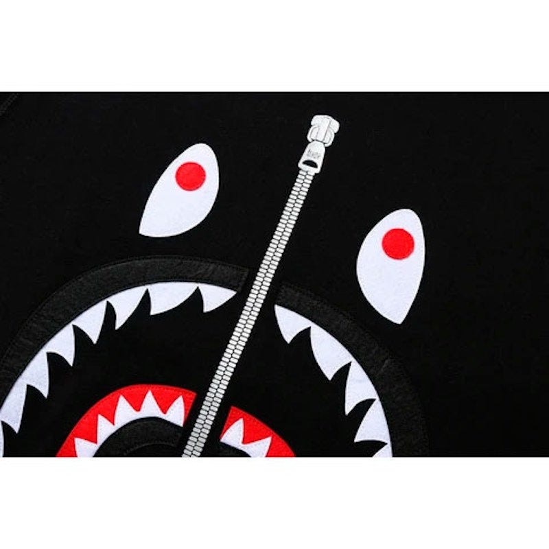 BAPE Felt Shark Crewneck Black