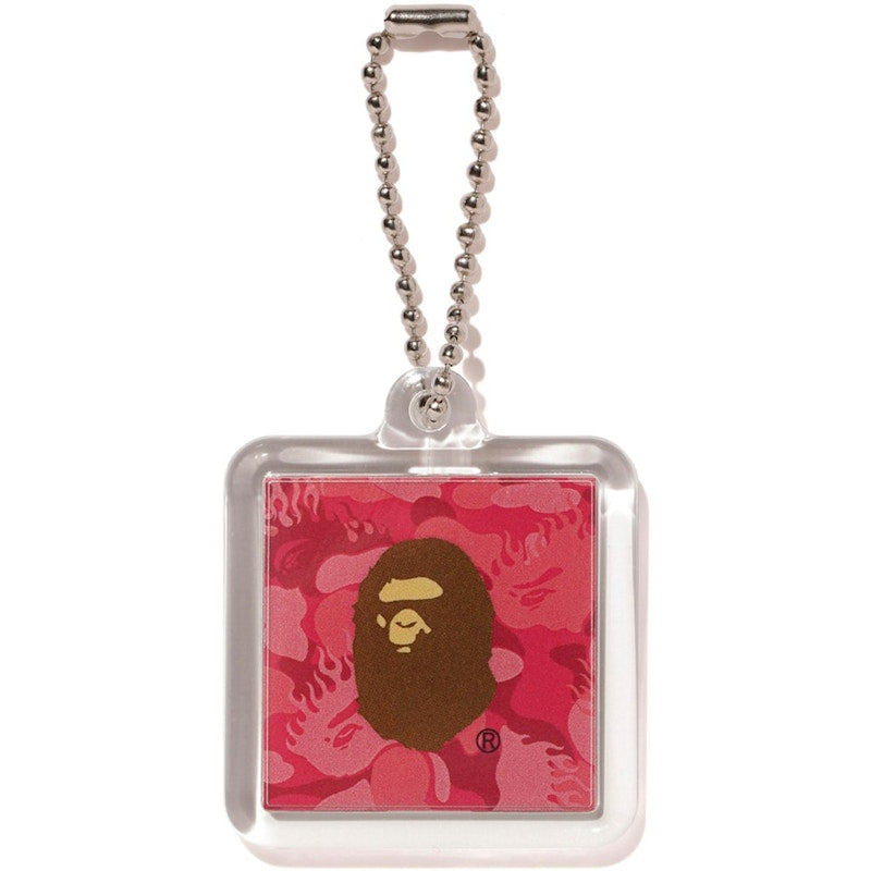 BAPE Fire Camo Keychain Pink