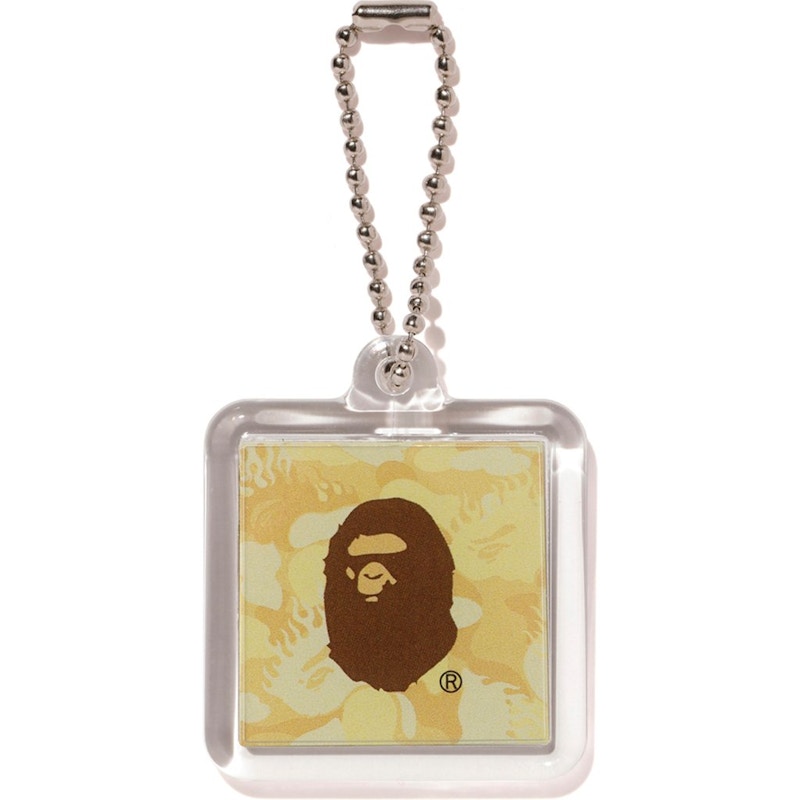 BAPE Fire Camo Keychain Yellow