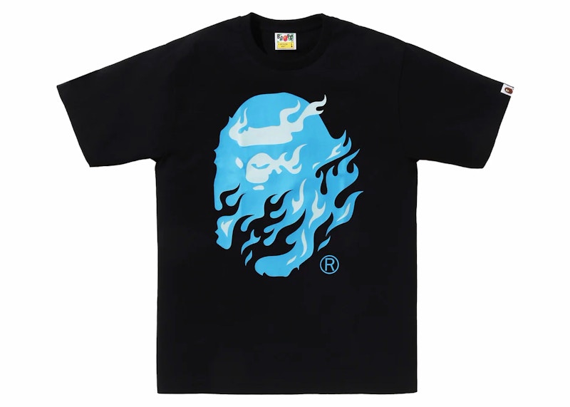 BAPE Flame Ape Head Tee Black/Blue