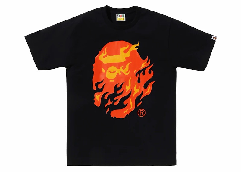 BAPE Flame Ape Head Tee Black/Red