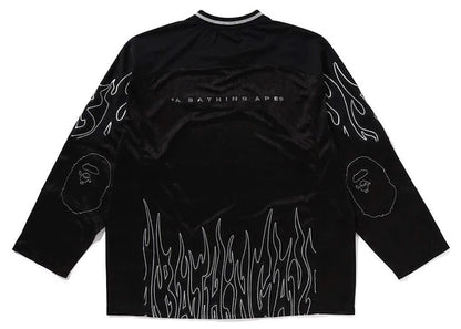BAPE Flame Football Jersey Black