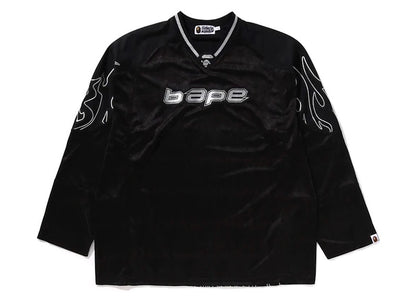 BAPE Flame Football Jersey Black