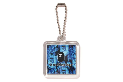 BAPE Flame Keychain Blue