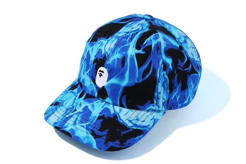 BAPE Flame Panel Cap Blue
