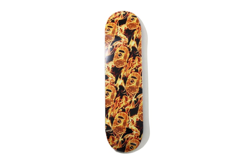 BAPE Flame Skateboard Orange