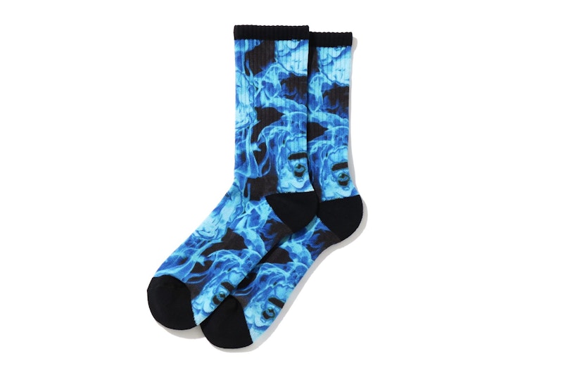 BAPE Flame Socks Blue