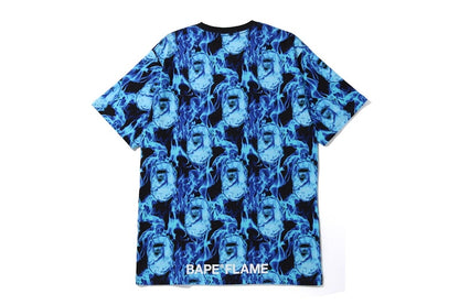 BAPE Flame Wide Tee Blue
