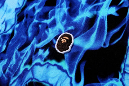 BAPE Flame Wide Tee Blue