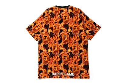 BAPE Flame Wide Tee Orange