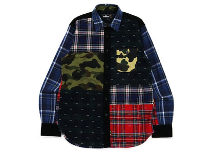 BAPE Flannel Check Multi Pattern Shirt Multi