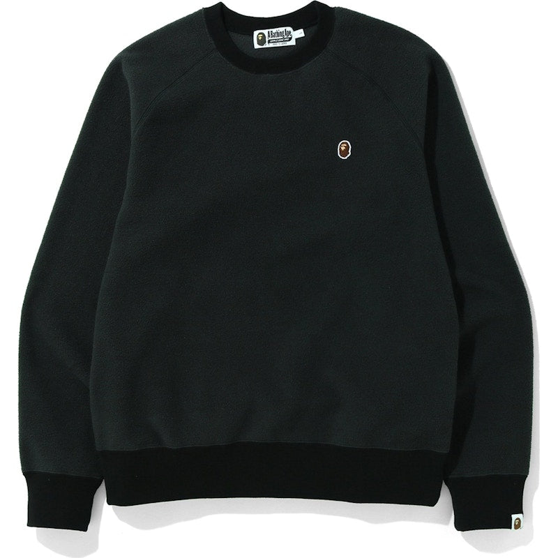 BAPE Fleece One Point Crewneck Black