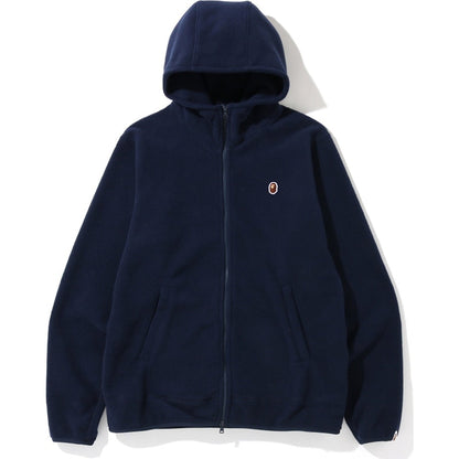 BAPE Fleece One Point Zip Hoodie Navy