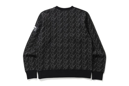 BAPE Fleece Wide Fit Crewneck Black