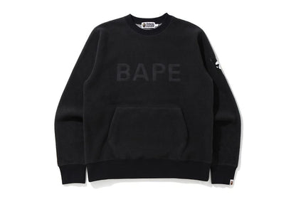 BAPE Fleece Wide Fit Crewneck Black