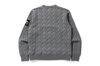 BAPE Fleece Wide Fit Crewneck Gray