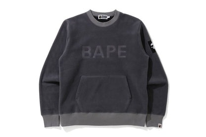 BAPE Fleece Wide Fit Crewneck Gray