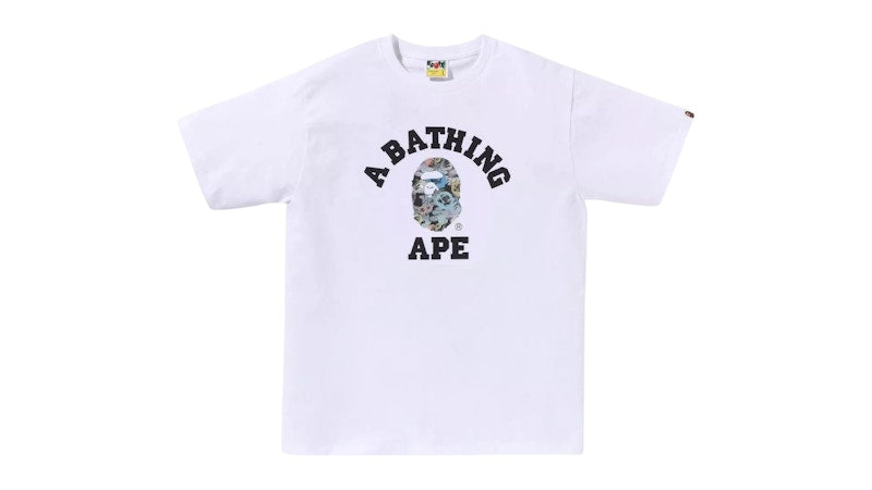 BAPE Floral Camo College Tee Tee White