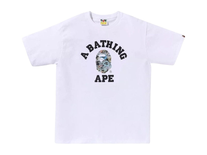 BAPE Floral Camo College Tee White