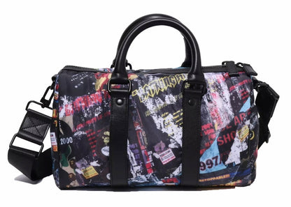 BAPE Flyer Pattern Mini Boston Bag Multicolor
