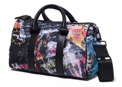 BAPE Flyer Pattern Mini Boston Bag Multicolor