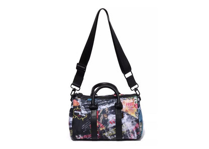 BAPE Flyer Pattern Mini Boston Bag Multicolor