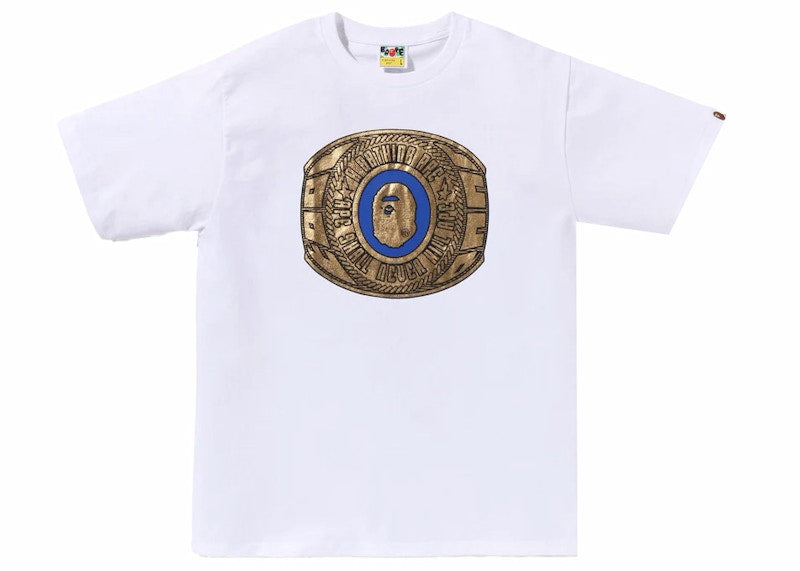 BAPE Foil Bape College Ring Tee White