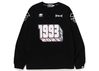 BAPE Football Relaxed Fit L/S Tee Black