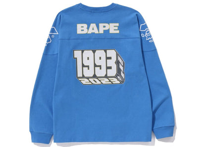 BAPE Football Relaxed Fit L/S Tee Sax