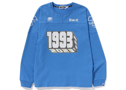 BAPE Football Relaxed Fit L/S Tee Sax