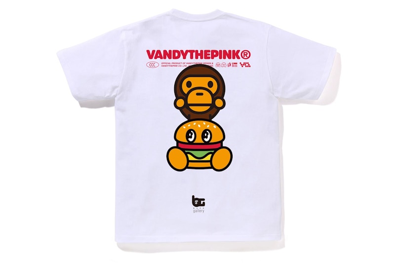 BAPE Gallery x Vandy The Pink Baby Milo Tee White