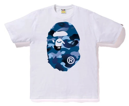BAPE Gradation Camo Big Ape Head Tee White/Blue