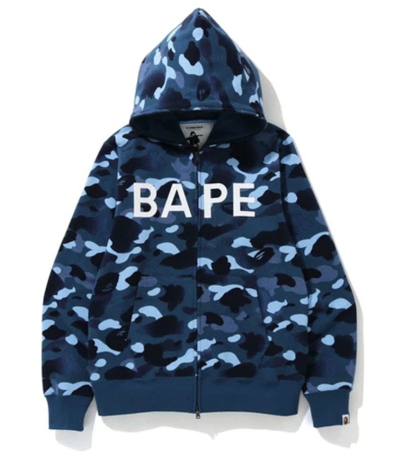 BAPE Gradation Camo Full Zip Hoodie Blue