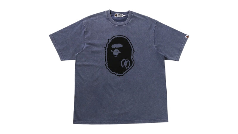 BAPE Garment Dye Ape Head Relaxed Fit Tee Charcoal