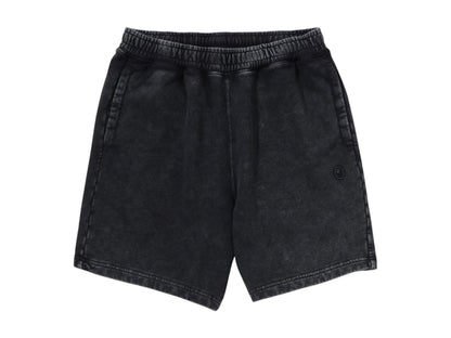 BAPE Garment Dye One Point Relaxed Fit Sweat Shorts Black